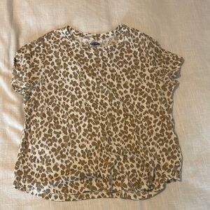 Old Navy Brown and Cream Boxy Blouse